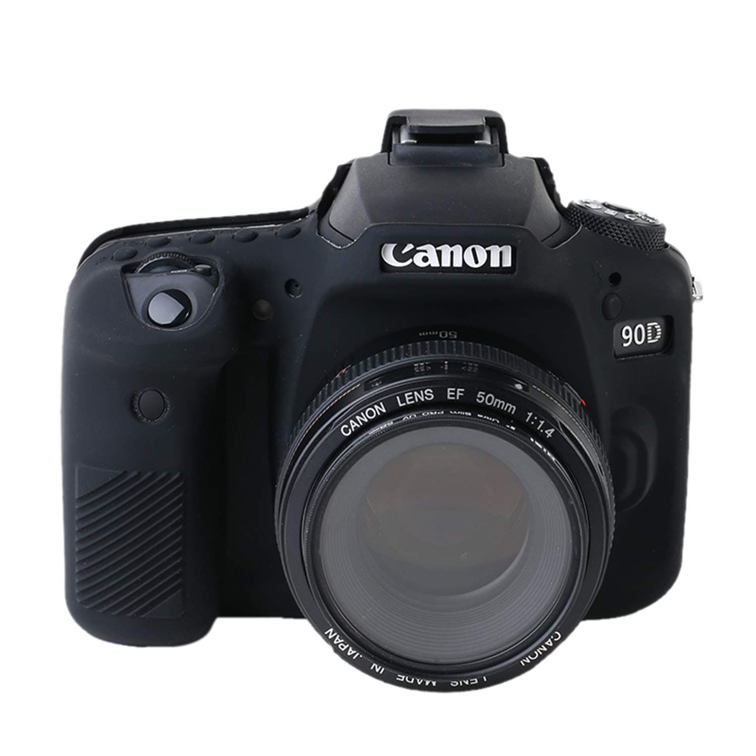 90D Silicone Case, TUYUNG Camera Housing Case Protective Cover Shell, Compatible with Canon EOS 90D Cameras, Black