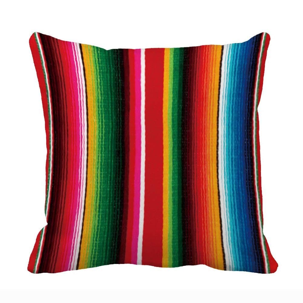 HL HLPPC Colorful Mexican Style Throw Pillow Case 18 x 18 Inches