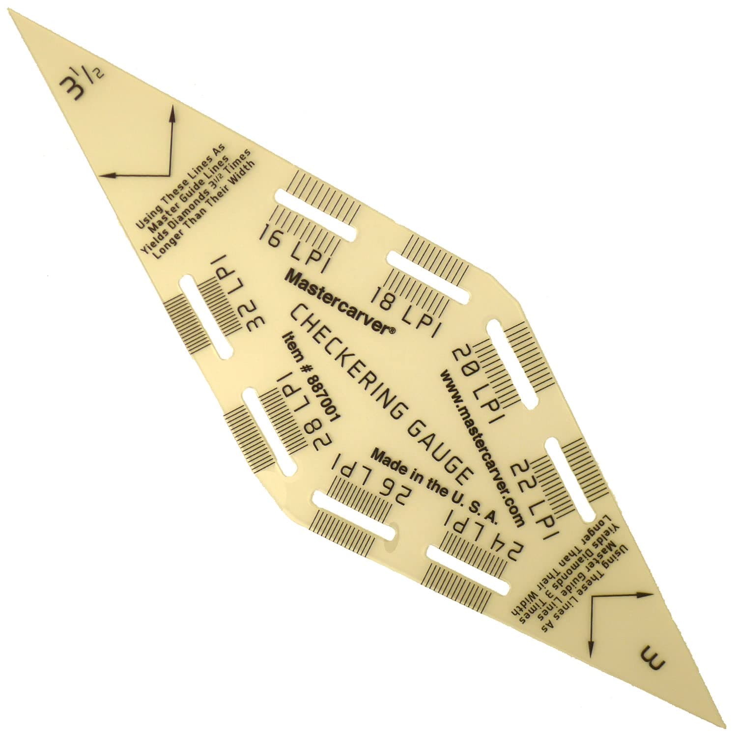 PRO Gunsmith Gunstock CHECKERING Gauge for Marking, Measuring, and transferring Patterns