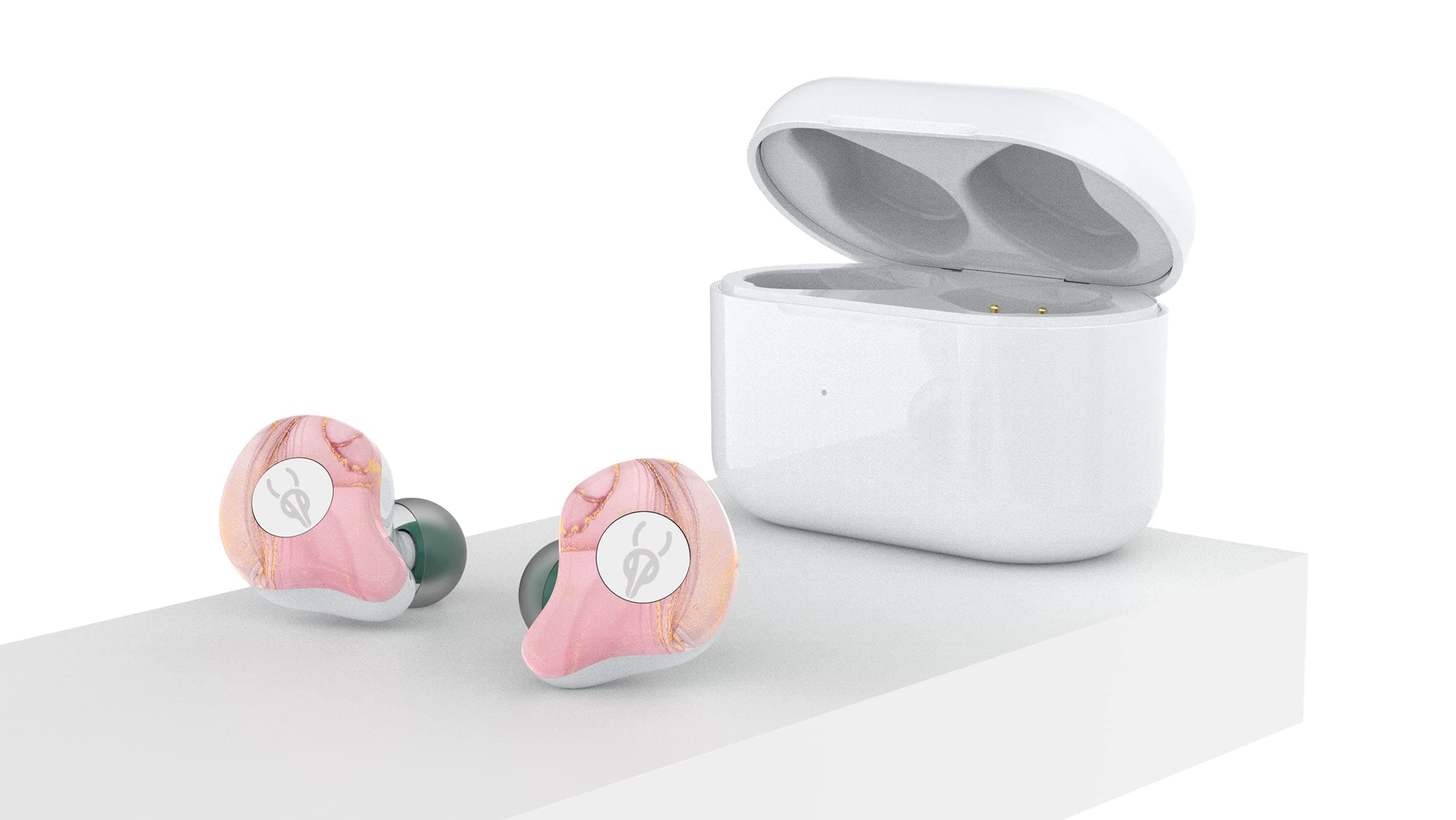 Sabbat E12 Marble Series Ultra Noise Cancelling Wireless Earbuds Blutooth 5.2 HIFI Stereo In-Ear headphones with Built-in Mic and Wireless Charging Case suitable for IOS, Android(YAN YANSHI)