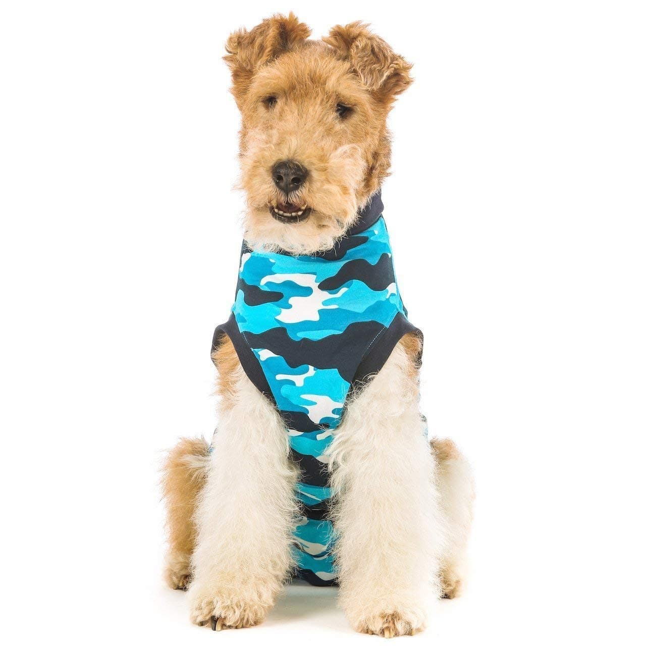 Suitical Recovery Suit Dog, Medium Plus, Blue Camouflage