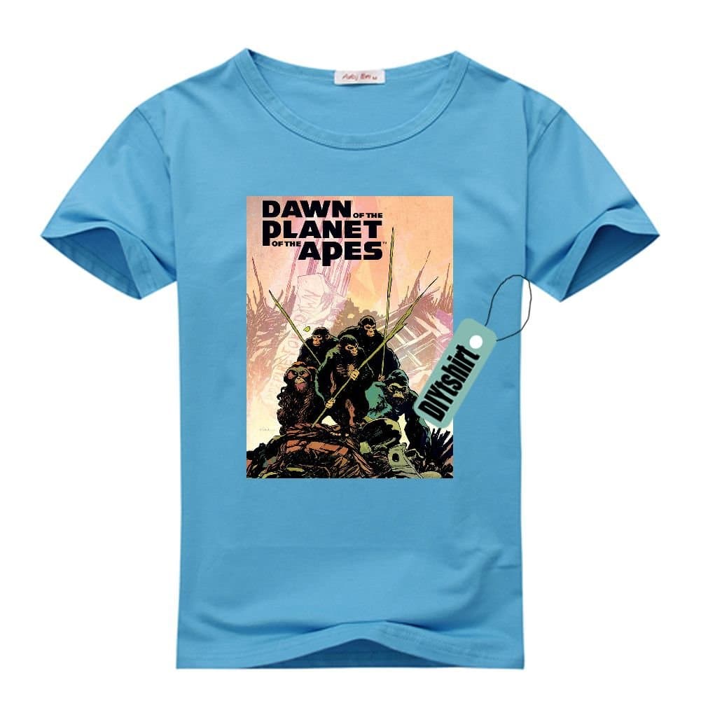 DIYtshirt Dawn of The Planet of The Apes T-Shirt, Custom Women's Classic 100% Cotton T-Shirt with Dawn of The Planet of The Apes