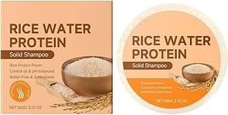 Rice Water Shampoo Bars and Conditioner Set for Hair Growth, Organic Shampoo Bar for Anti-Hair Loss, Strengthening & Nourishing Soap, PH Balanced, Paraben Free & Silicone Free (60G/ 2.12 OZ)