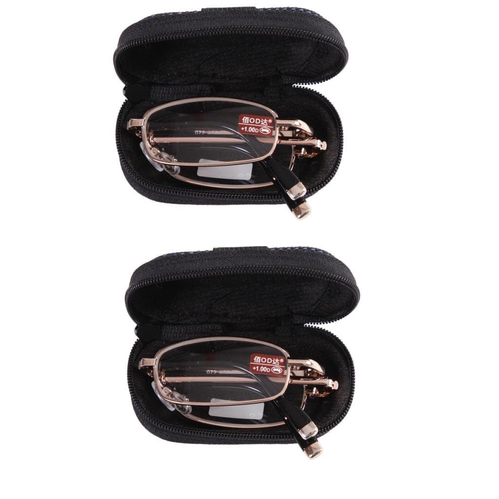 2 PRS Southern Seas Mens Womens Folding Reading Work Office Home Travel +2.50 Glasses w Blue Case