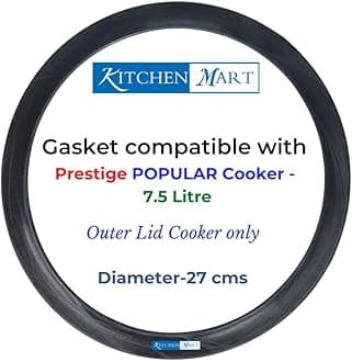 Kitchen Mart Gasket compatible with Prestige Popular Pressure cooker (7.5 Liters)