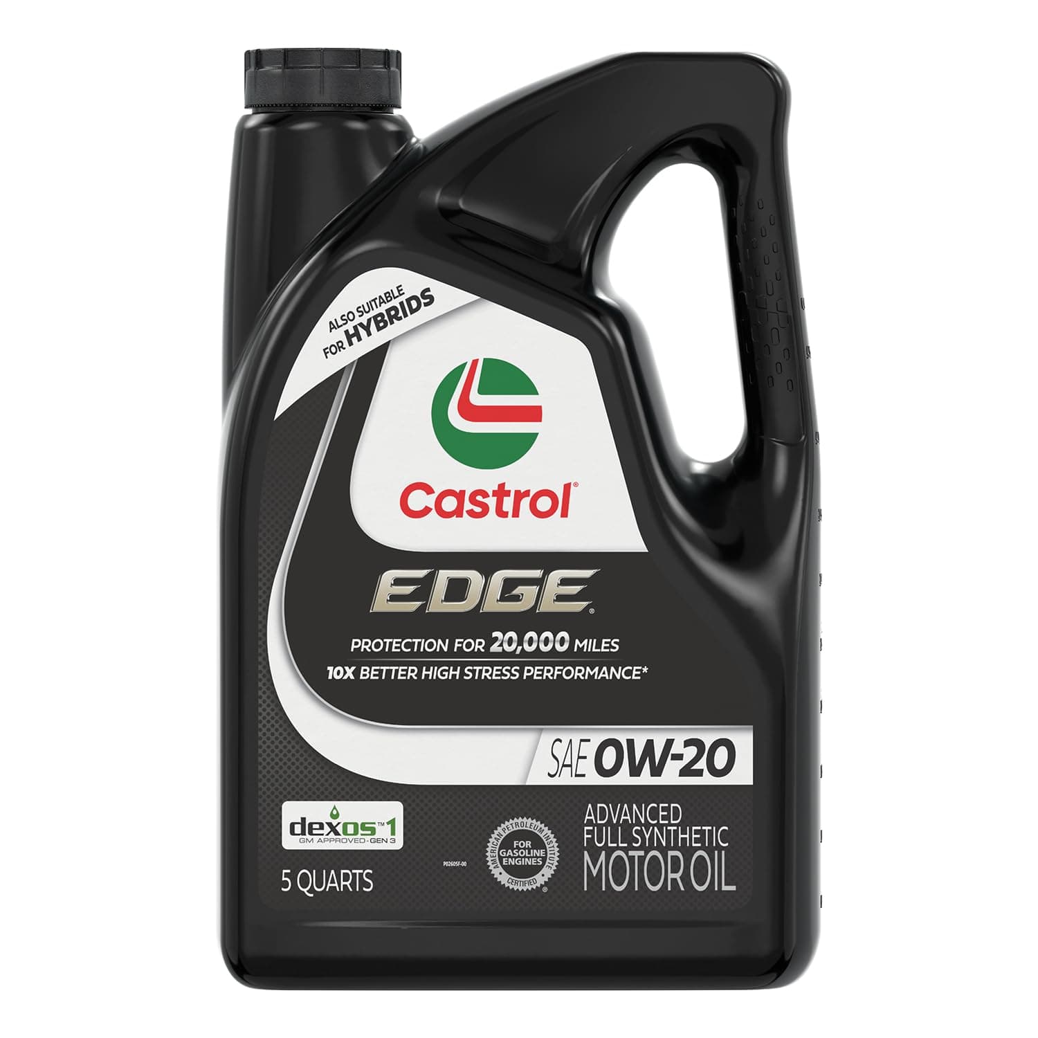 Castrol 03124 Edge 0W-20 Advanced Full Synthetic Motor Oil, 5 Quart
