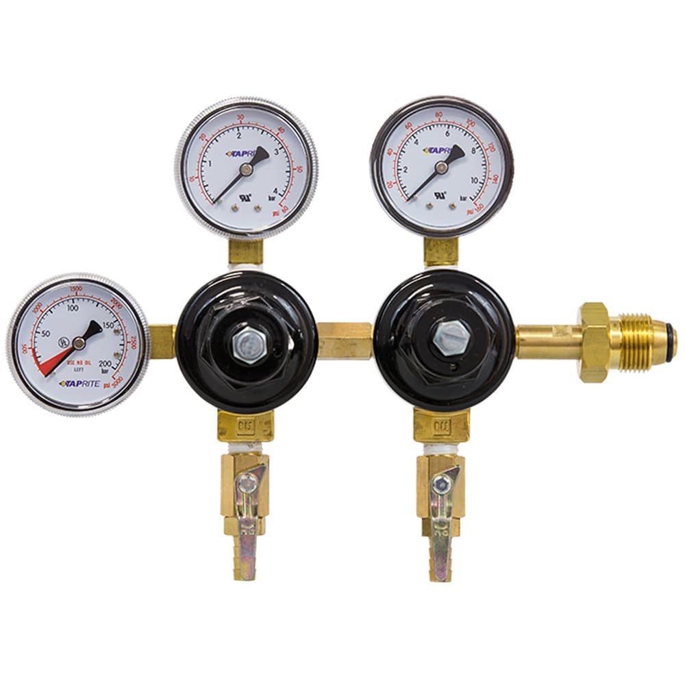 Taprite Dual Body Triple Gauge Nitrogen Regulator for CGA 580 Valve