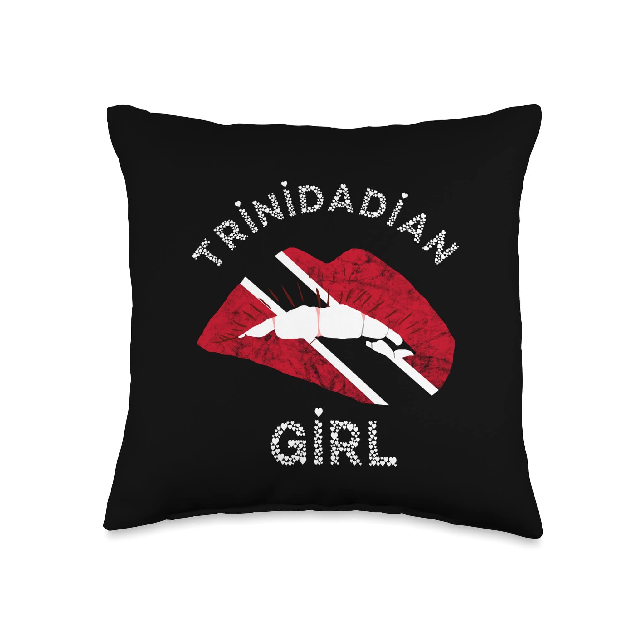 Trinidad and Tobago Trinidadian Girl Tobagonian Roots Throw Pillow, 16x16, Multicolor