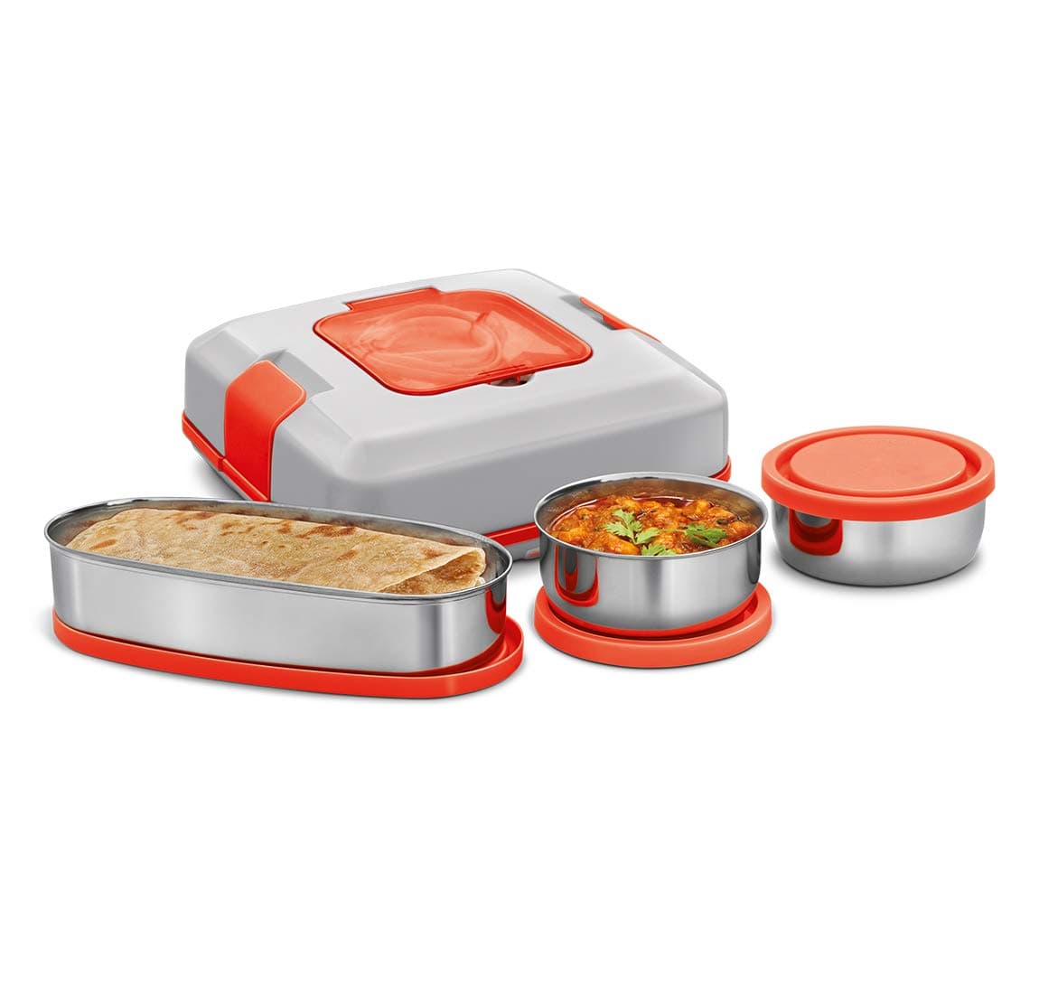 MILTON flatron electric lunch box set of 3 (400ml x 1 & 200ml x 2)