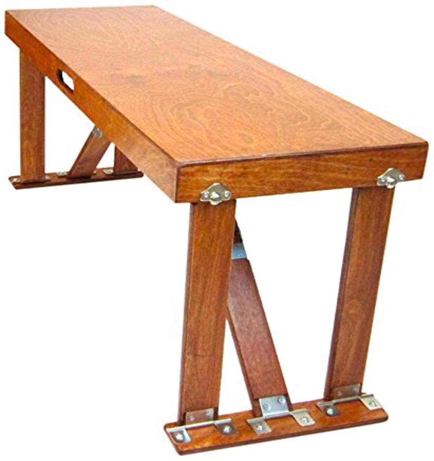 Folding Bench, 38-Inch, Light Cherry, Set of 2