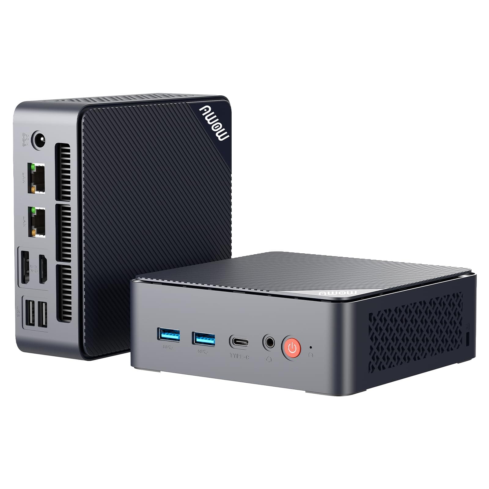 AWOW Mini PC Desktop Computer Intel Celeron N3450 Windows 10 6GB DDR4 128GB SSD/Burst Frequency 2.2 GHz/Dual LAN/ 2.4G+5G Dual Band WiFi/4K /Bluetooth/HDMI/5 USB3.0 Ports Micro PC