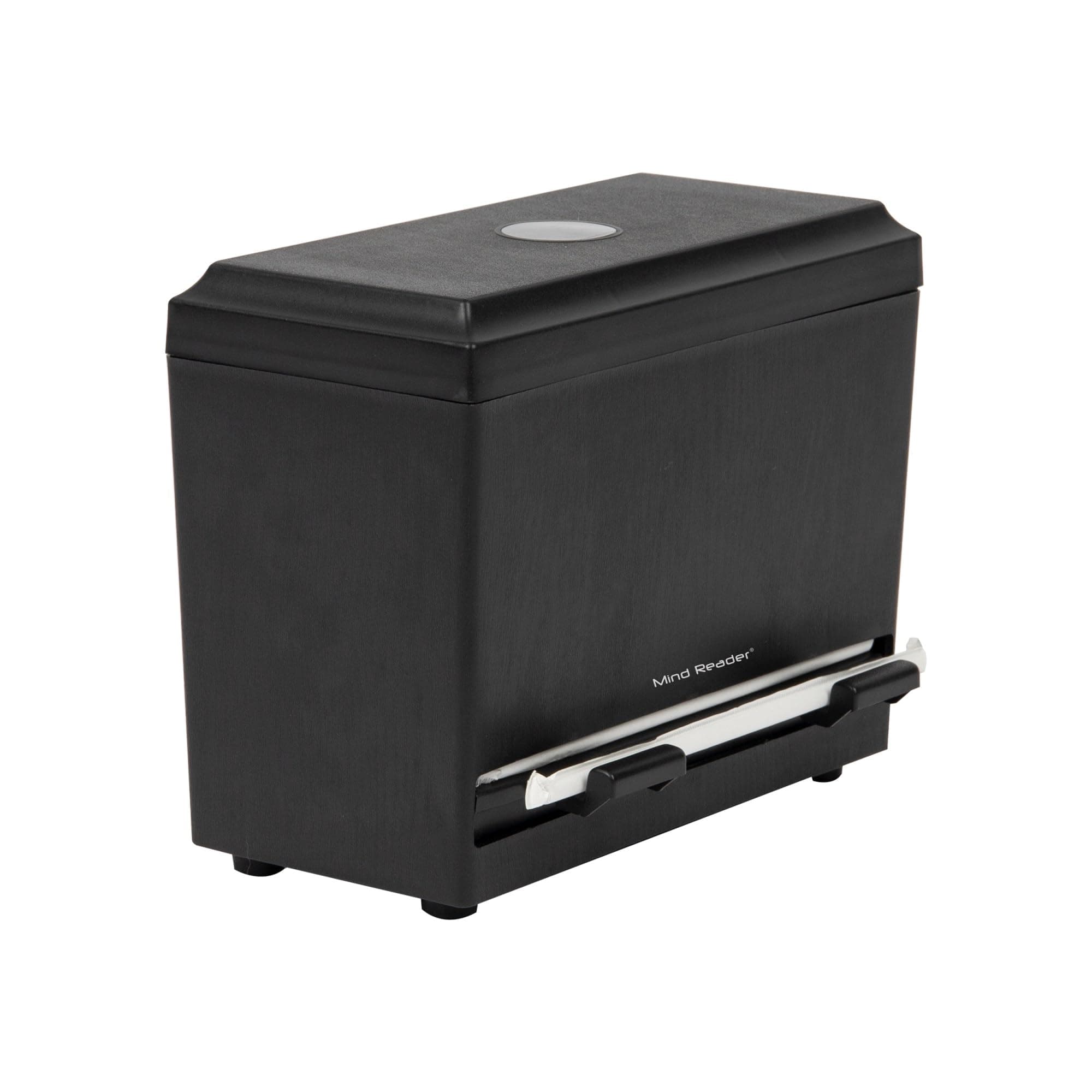 Mind Reader Straw Dispenser, Black, 4.5 x 9.25 x 7