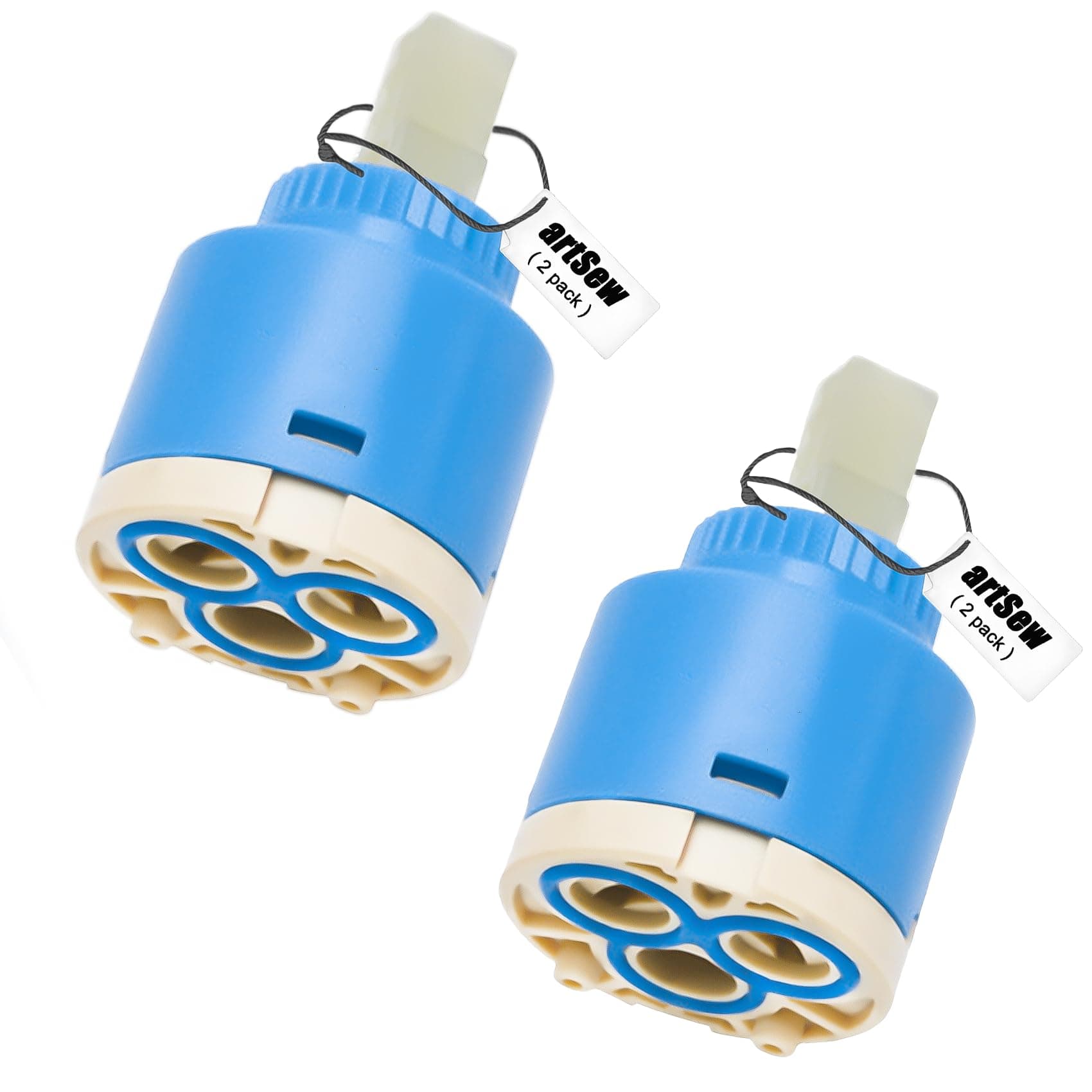 35mm Faucet Cartridges Replacement Parts Bathroom Shower Head Single Handle Faucet Water Ceramic Valve Pressure Balancing Kitchen (2 Pack)