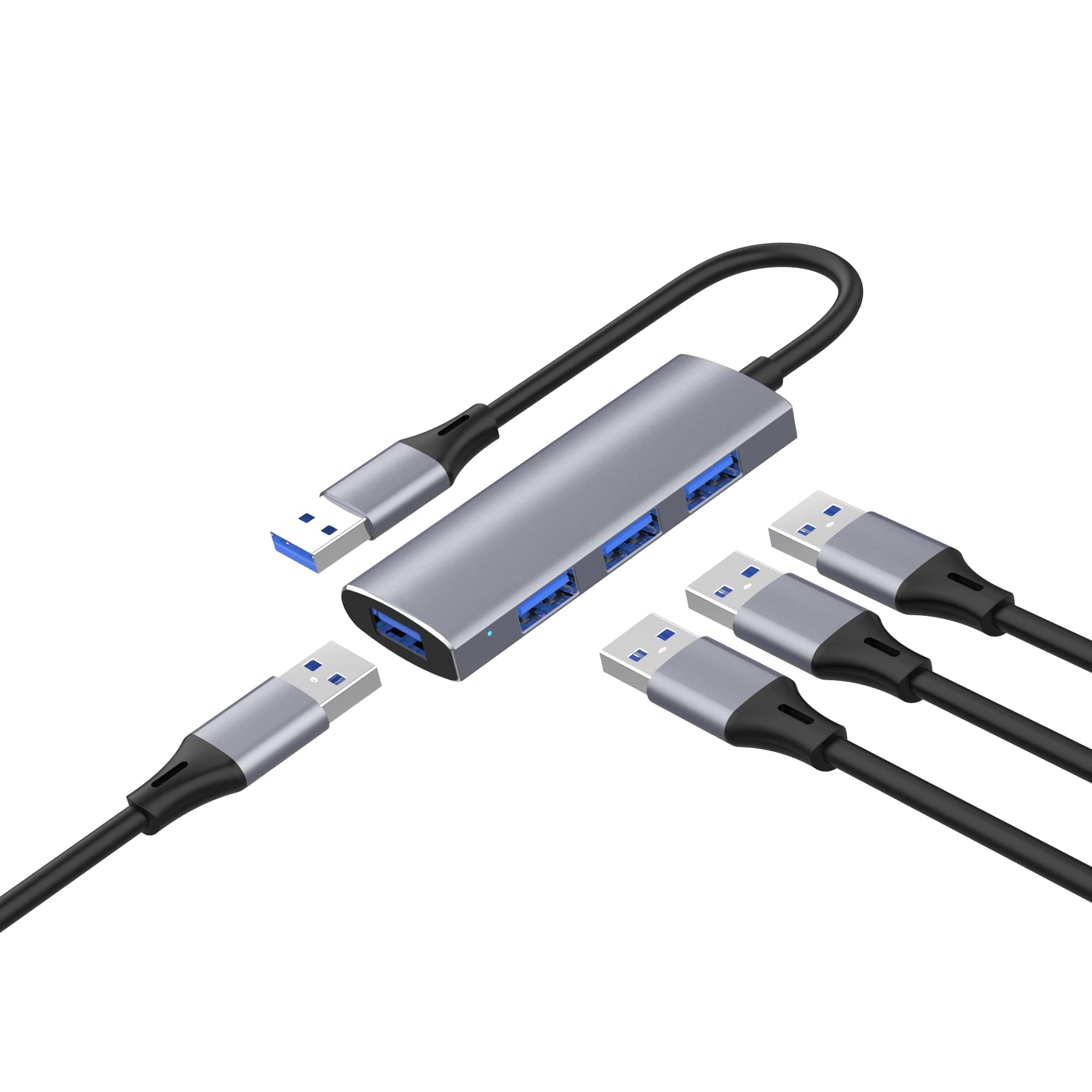 INCHOR USB Hub, 3 Port USB 2.0 Adapter USB Splitter and 1 USB 3.0 Port, Fast Data Transfer USB Extender for Laptop