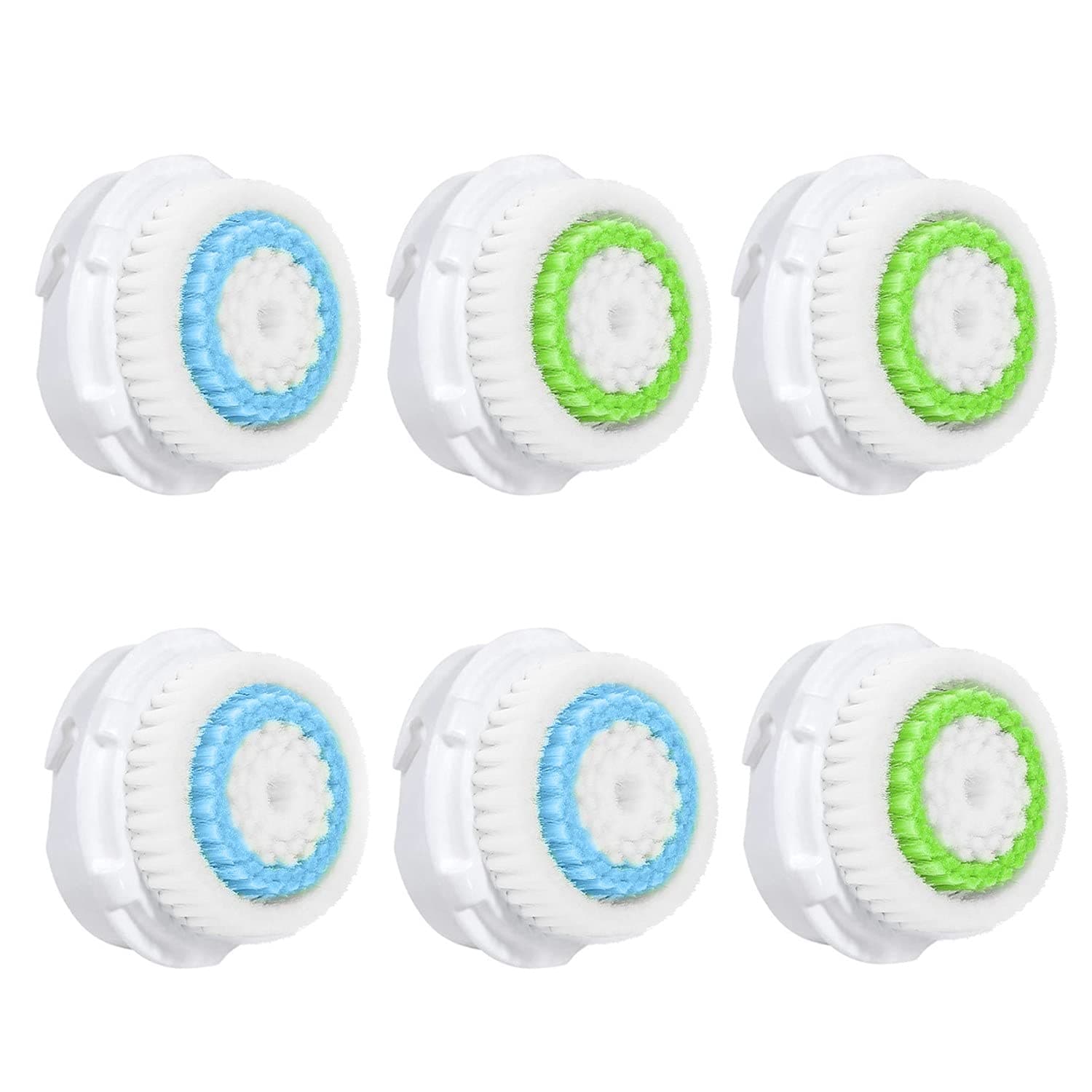 AZONBOX Compatiable For Facial Cleansing Brush Heads, Face Brush Head Replacement as Brush Head Facial Cleaning Tool（6 Pack）