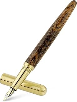 Wooden Fountain Pens - Handcrafted Vintage Luxury Pen, 0.5mm Fine Point, Smooth Writing for Journaling & Calligraphy, Gift Supplies