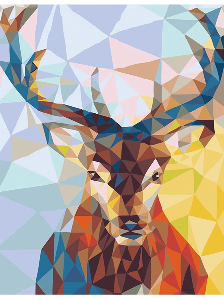 DIY Paint by Number Kits for Adults & Kids WisLotife Full DIY Oil Painting Acrylic Painting Kit for Beginner Home Wall Decoration Fantastic Elk 16"x 20" Without Gift Box