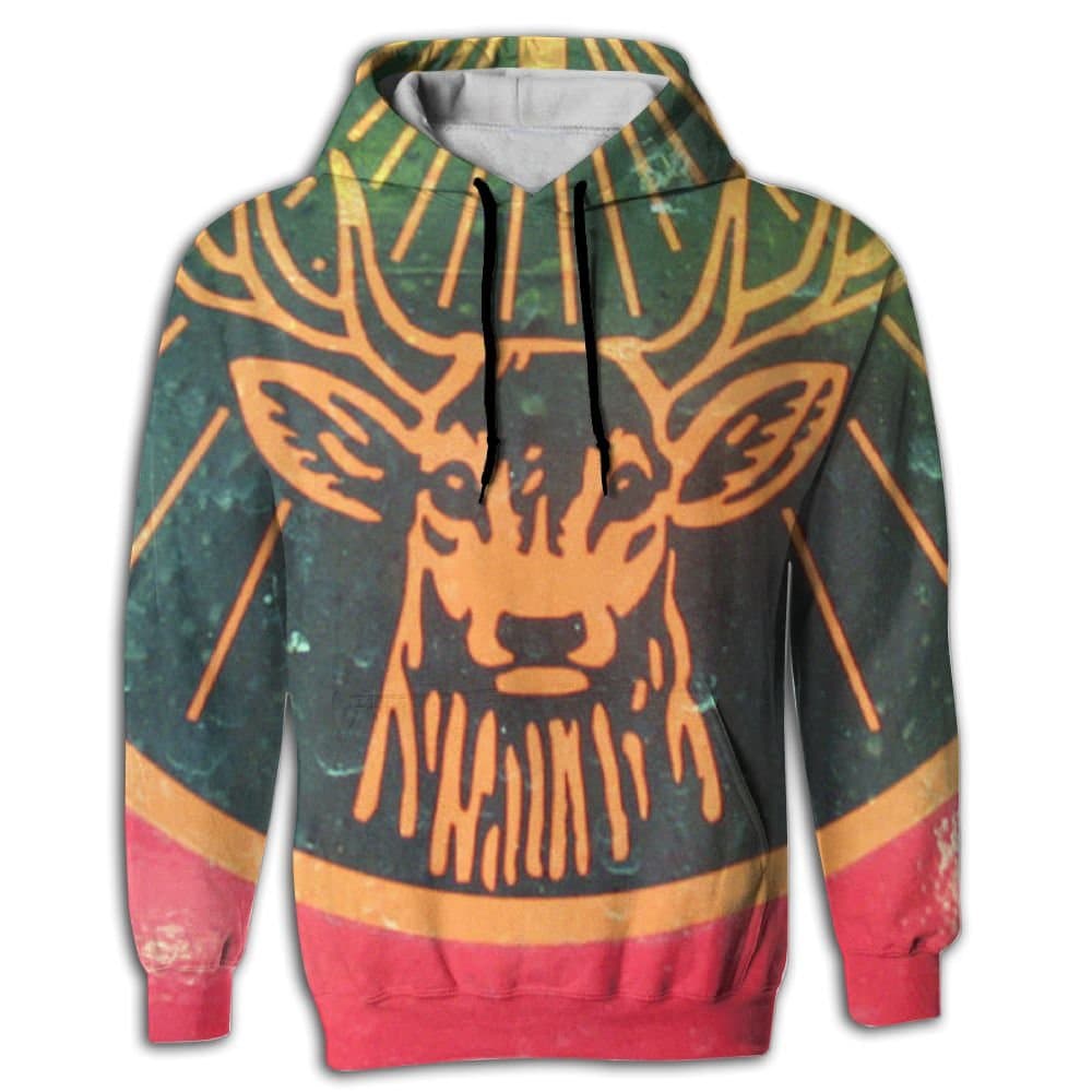 Jagermeister Logo Hoddies Big Pockets Drawstring Hooded Sweatshirt Style Hoddie For Mens Medium