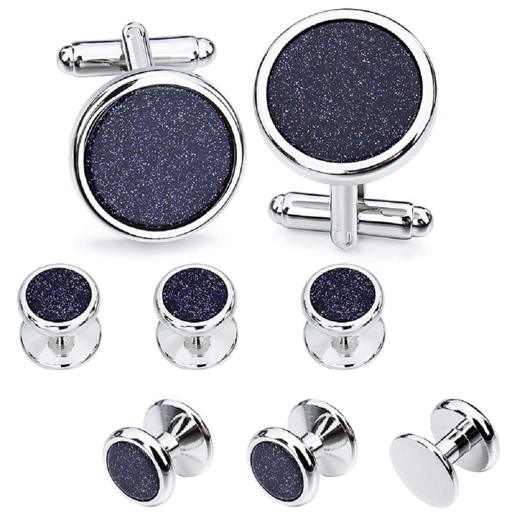HAWSON Fashion Mother-of-Pearl Tuxedo Shirt Button and Cufflink Set, Specially Designed for Wedding Business