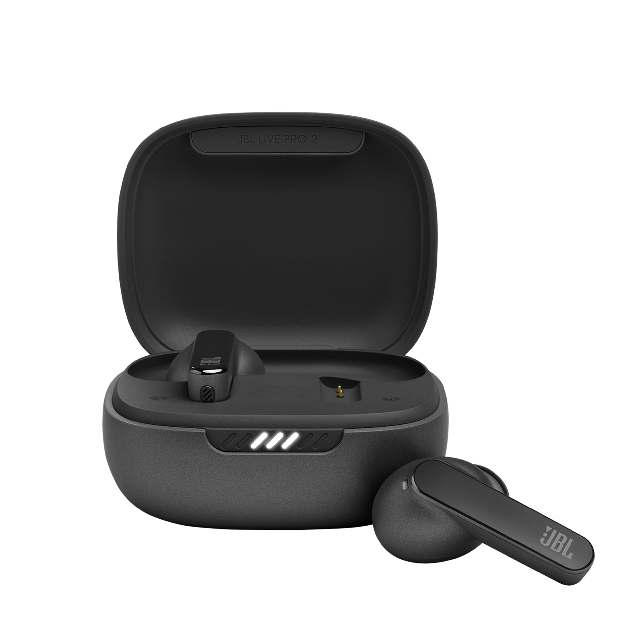 Live Pro 2 True Wireless Noise Cancelling Earbuds, JBL Signature Sound, Smart Ambient, 40H Battery, 6 Microphones, Oval Tube, Multi-Point Connection, IPX5 Water Resistant - Black, JBLLIVEPRO2BLK