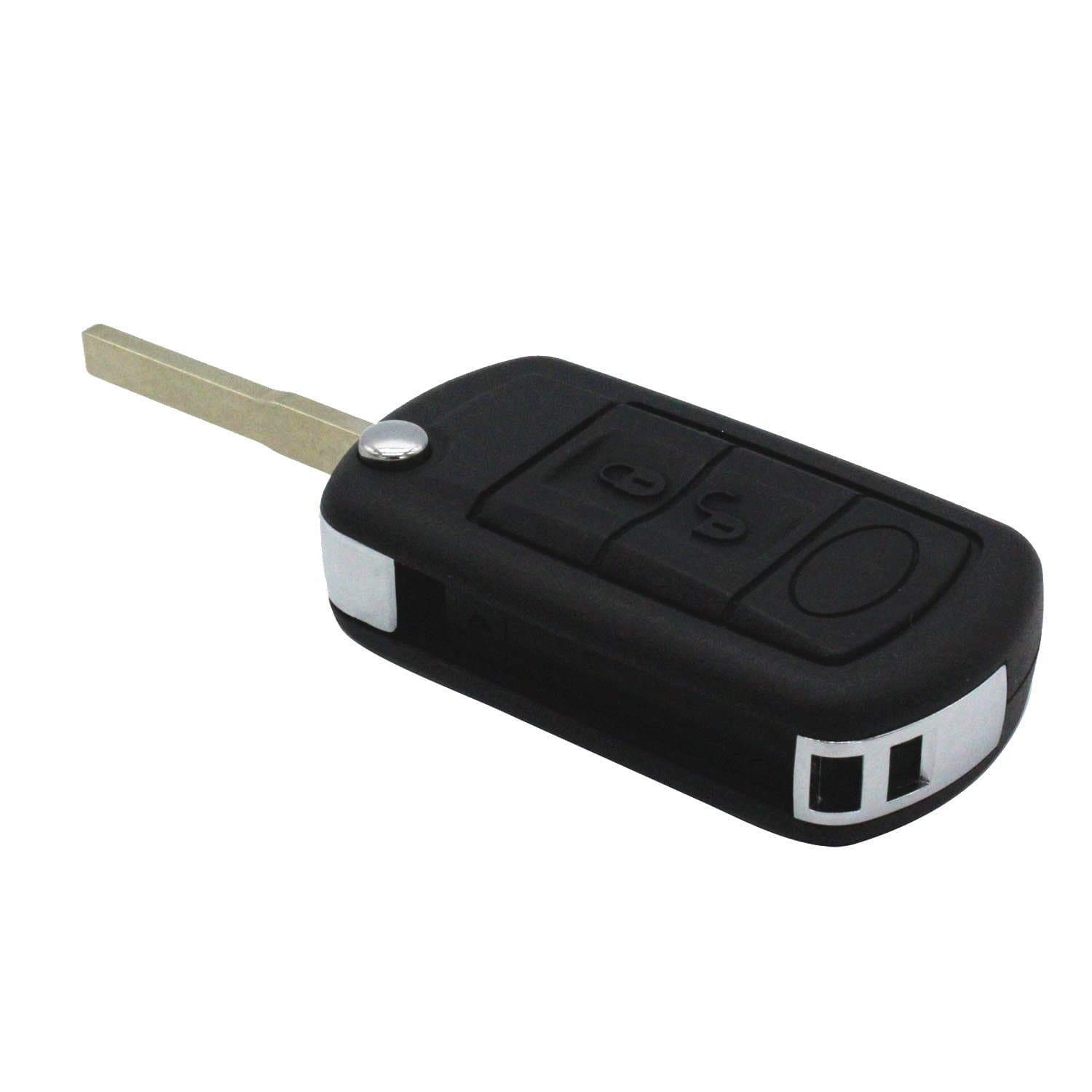 TAKPART 3 Buttons With Uncut Blade Remote Key Fob Case Replacement for Range Rover LR3 2005 2006 2007 2008 2009