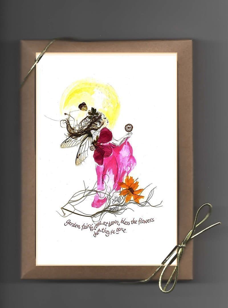 Mothers Day boxed collection of note cards a mother would love. Featuring calligraphy and pressed flower art.