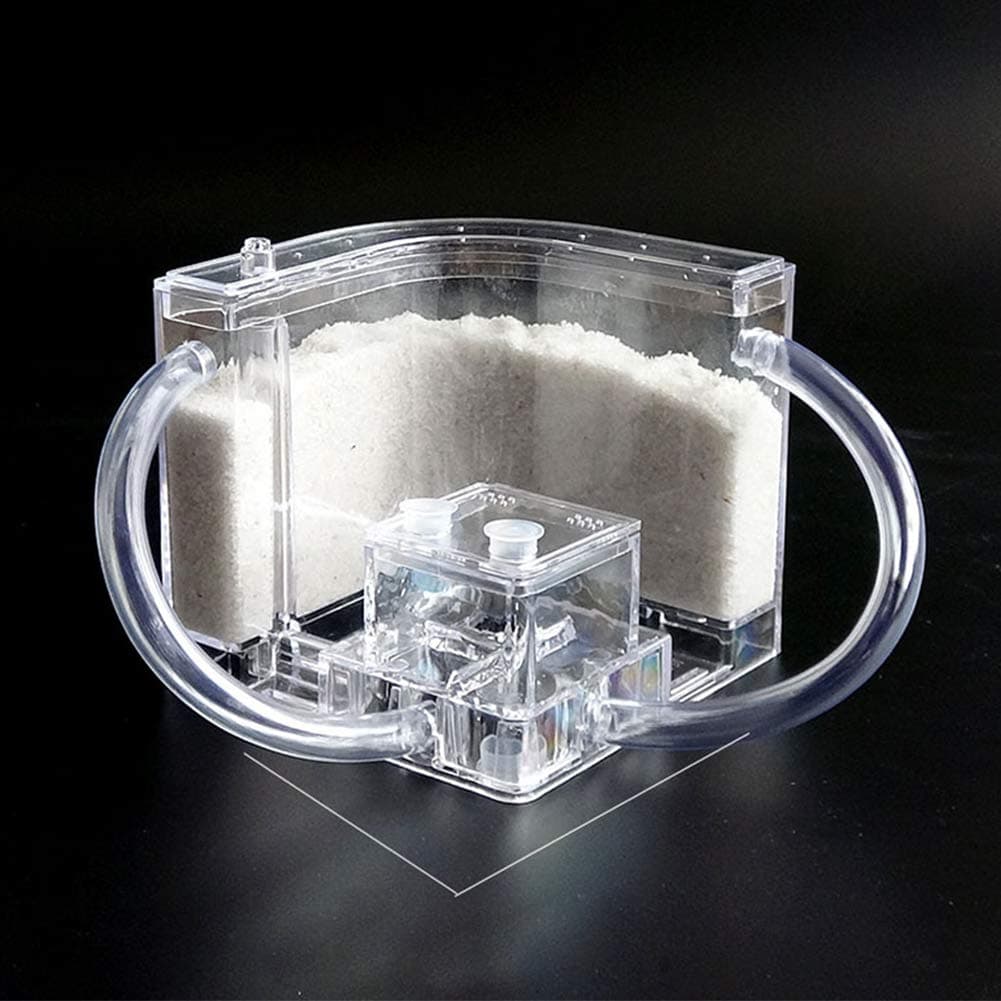 CVERY Ant Farm Castle,Natural Insect Ecology Box Sand Nest Breeding Cage Kids Toy Plastic Ant House Set for Study Ants within the 3D Maze(Piping)