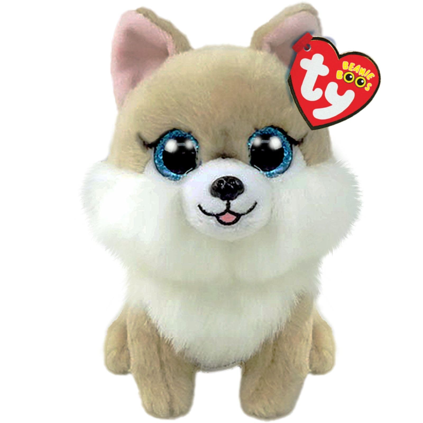 Ty - Dog Beanie Boo's-Plush Honeycomb Le Corgi 15cm-TY36571, TY36571, Beige, White, Small