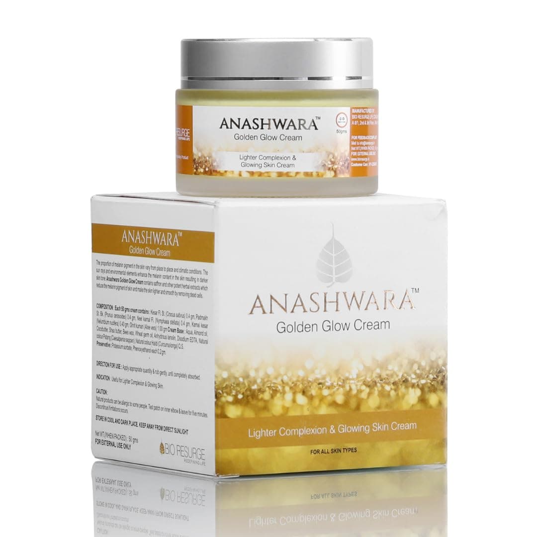Anashwara Golden Glow Cream to Reduce skin Pigmentation | Reduce Blemishes (25 gm)