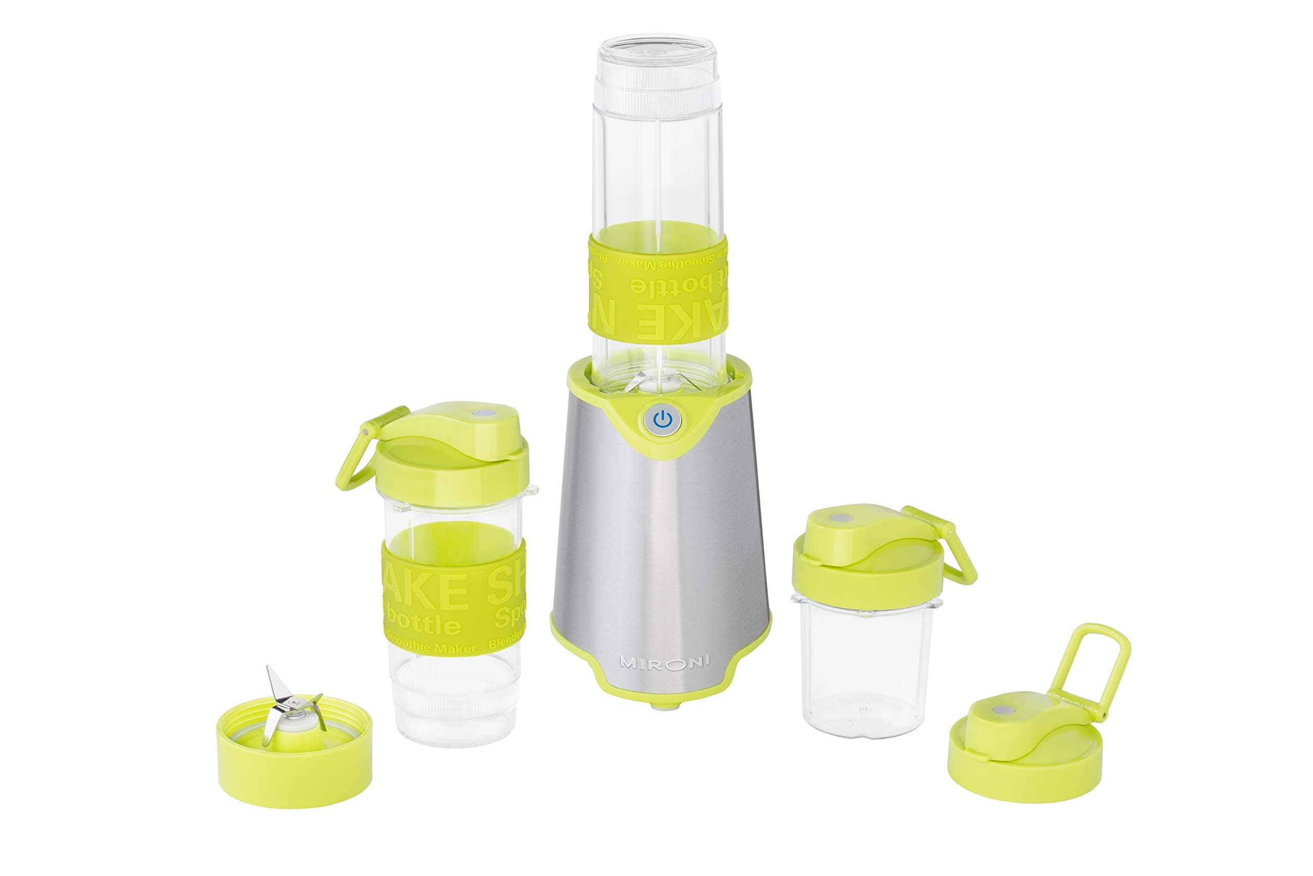 Mironi Personal Smoothie Blender 2-in-1 Single Serve, 500W With 20 Oz Tritan Sports Bottle and Grinder Cup for Juices, Shakes, Smoothies and More