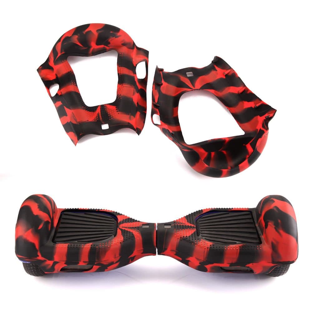 Scooters Equipment Silicone Case Cover For 6.5" 2 Wheels Smart Self Balancing Scooter Hoverboard scooter wheels 6.5" models scooter wheels Black+Red