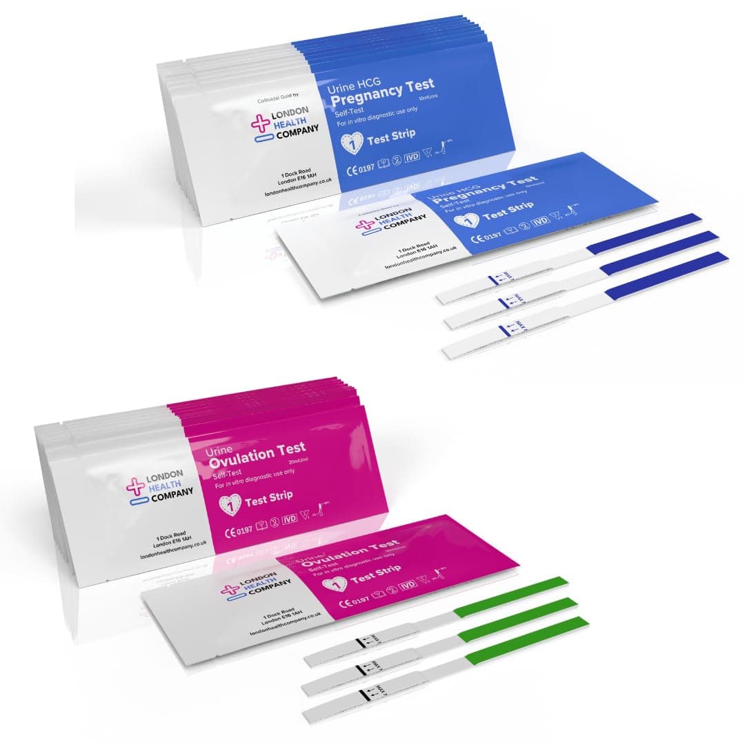15 Ovulation and 15 Pregnancy Urine Test Strips for Home Testing Highly Sensitive
