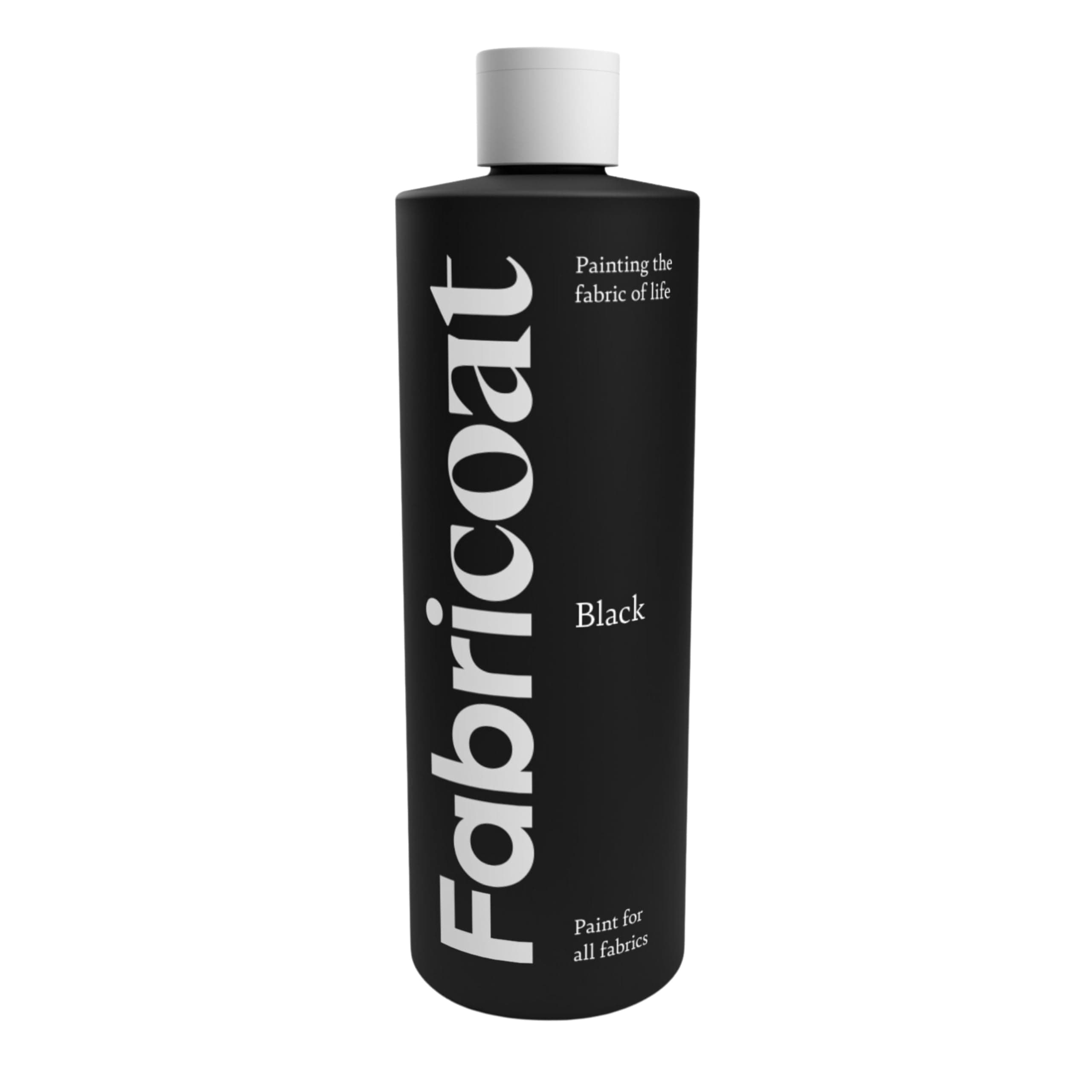 Fabricoat Fabric Paint – Restore or Change the Colour of Any Fabric - Paint Directly Onto Fabric - Transform Anything – Sofas, Lampshades, Car Interiors (250ml, Black)