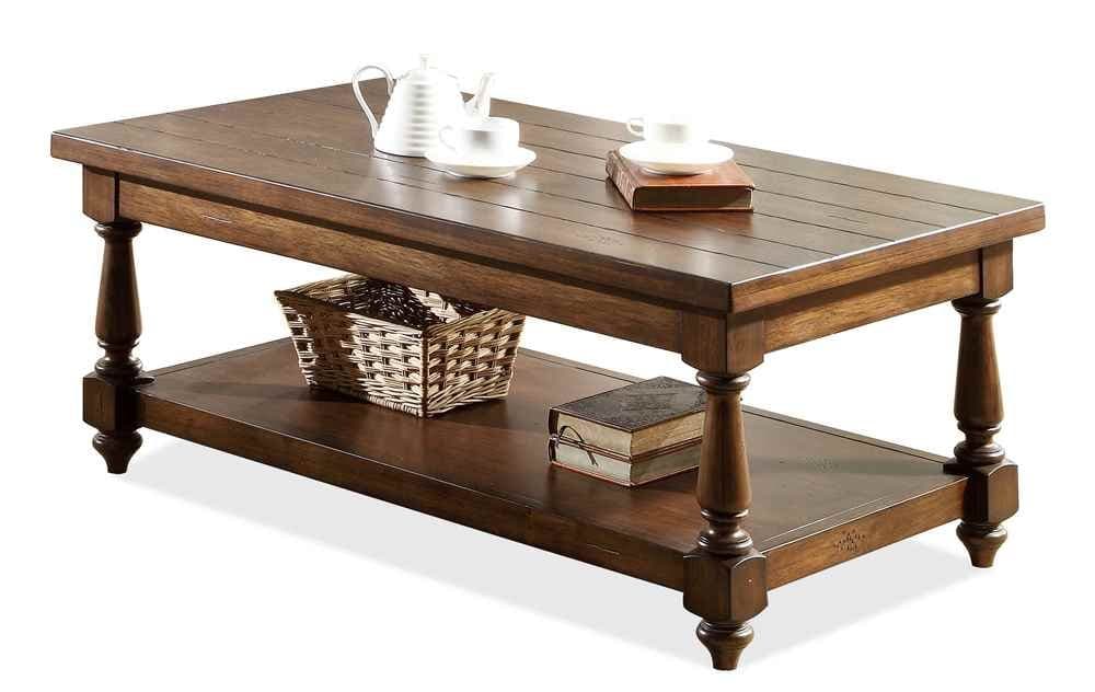 Rectangular Cocktail Table with Shelf