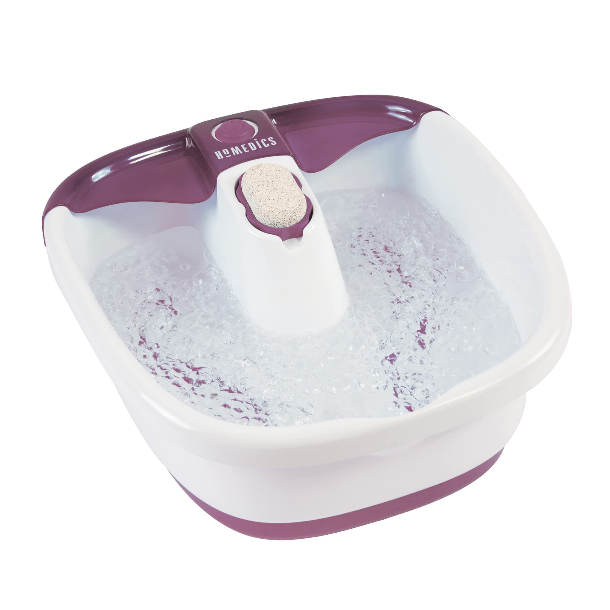 Bubblemate Foot Spa and Massager with Heat/Keep Warm Bubbles, Soothing Soak Massage Nodes, Bubble Turbo Strip, Pedicure Pumice Stone