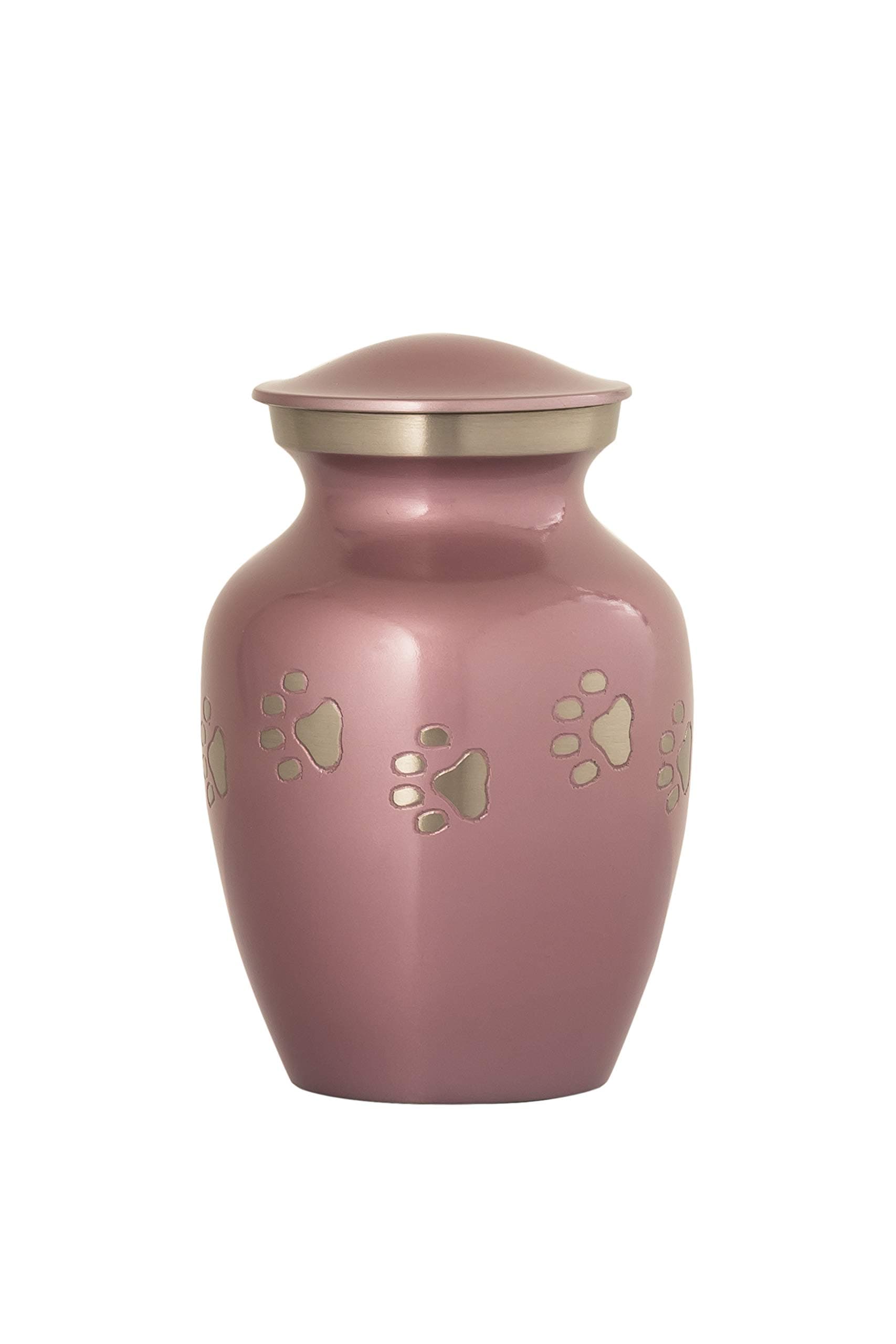 Cremation Urn for Ashes - Cerberus Series Affordable Brass Handcrafted Pets Dogs Cats Funeral Burial Small 6 inch Paw Prints