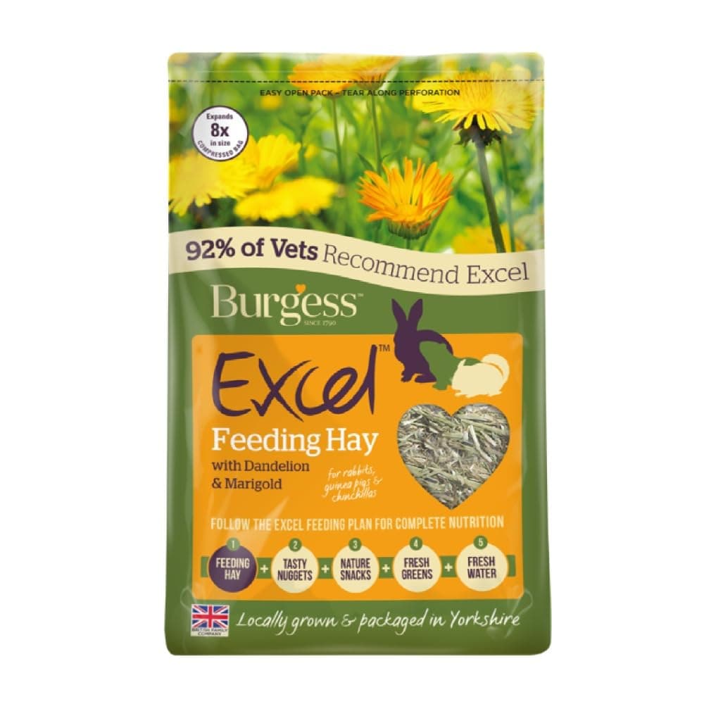 Burgess - EXCEL - FEEDING HAY - HERBAGE DANDELION & MARIGOLD - 1kg x4