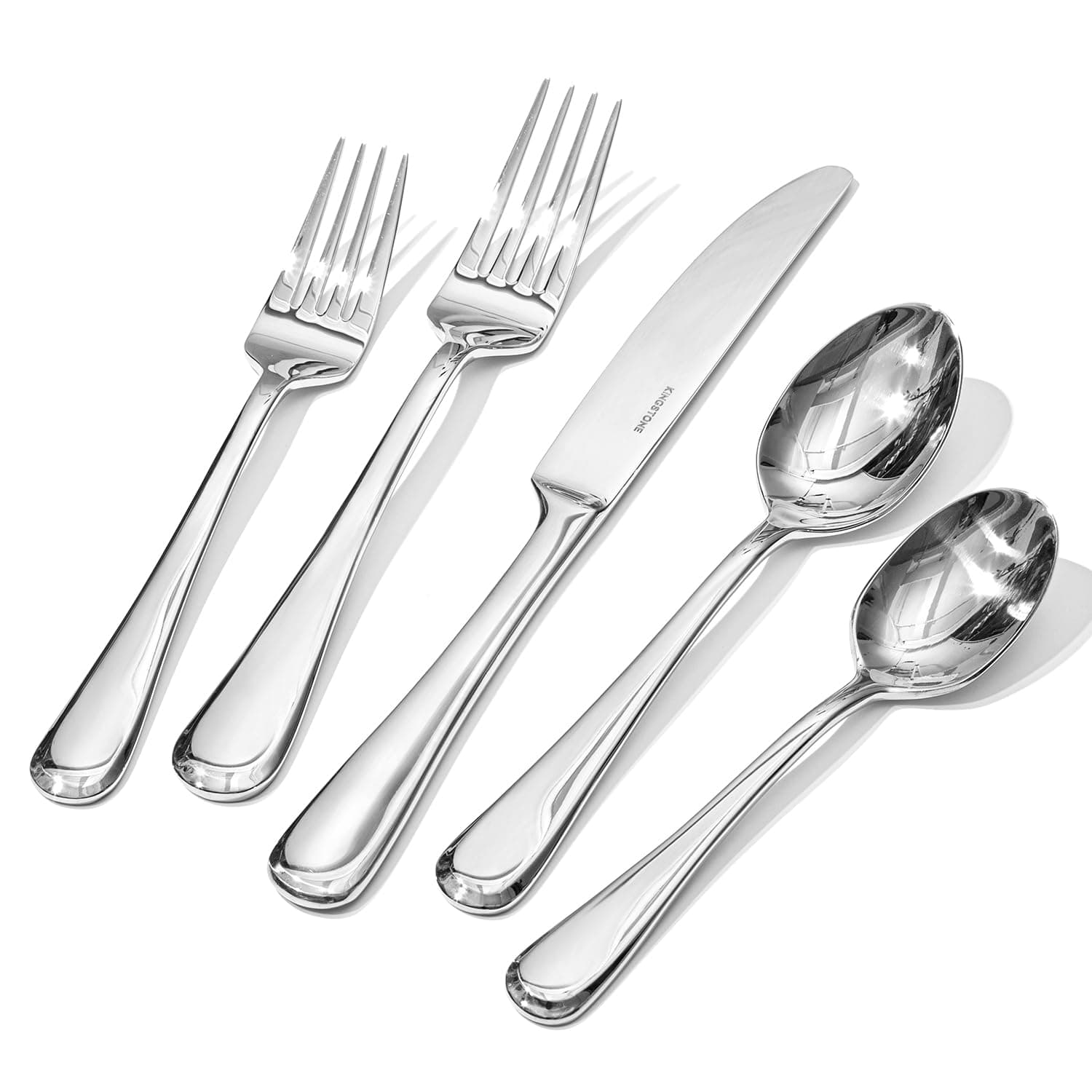 20 Pieces Silverware Set for 4, Premium Stainless Steel Flatware Set, Heavy Duty and Modern Design Cutlery Set, Mirror Polished, Dishwasher Safe
