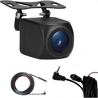 4 Pin Backup Camera for Mirror Dash Cam and Car Play Screen, Compatible with AHD1080P and 720P Only, 4 Pin to 2.5mm Jack Vehicle Backup Camera Dash Cam Front Rear View Camera 23ft Male Plug