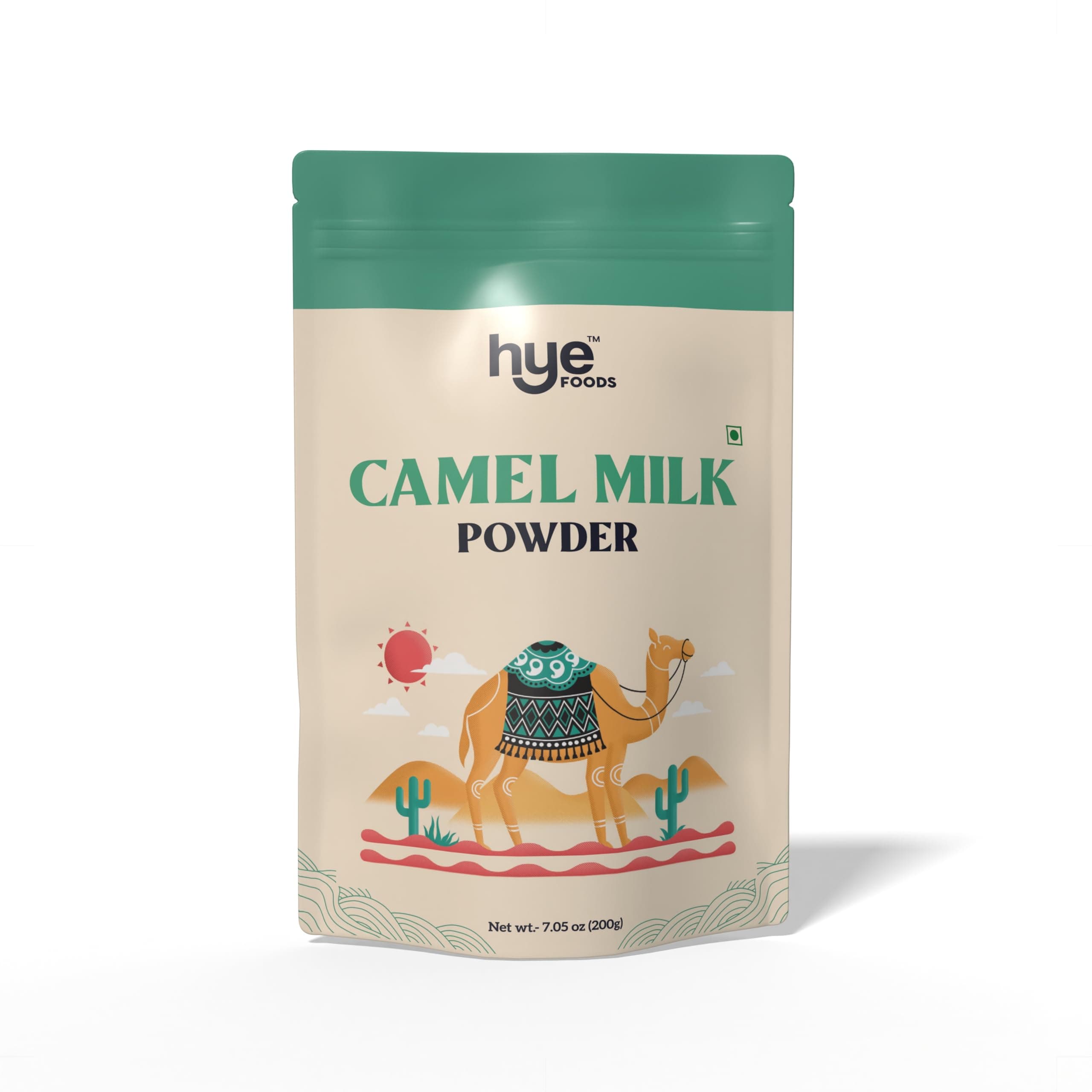 HYE FOODS Camel Milk Powder | Pasture Grazed I Promotes Body Growth, Immunity and Gut Health Less Allergenic High Nutrition Pure and Natural 7.05 Oz (200gms)