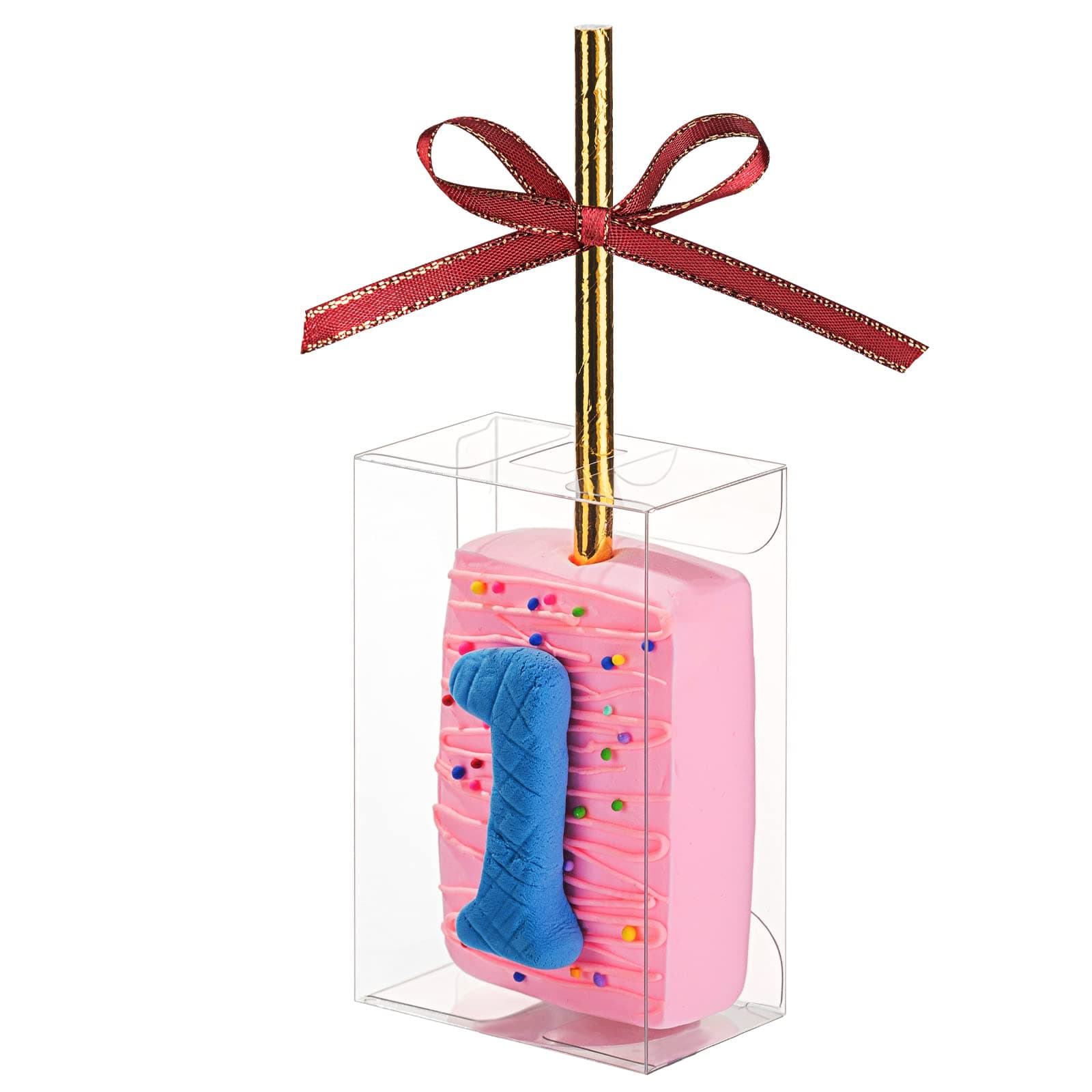 36 Pack 3.5"x 2.4"x 1.38" Clear Plastic Transparent Rectangular Small Treat Boxes for Rice Krispie Treats, Cakesickles, Macarons