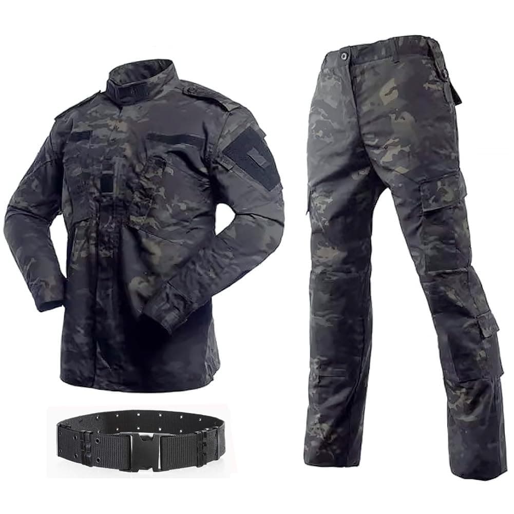 Military Tactical Mens Hunting Combat BDU Uniform Suit Shirt & Pants with Belt