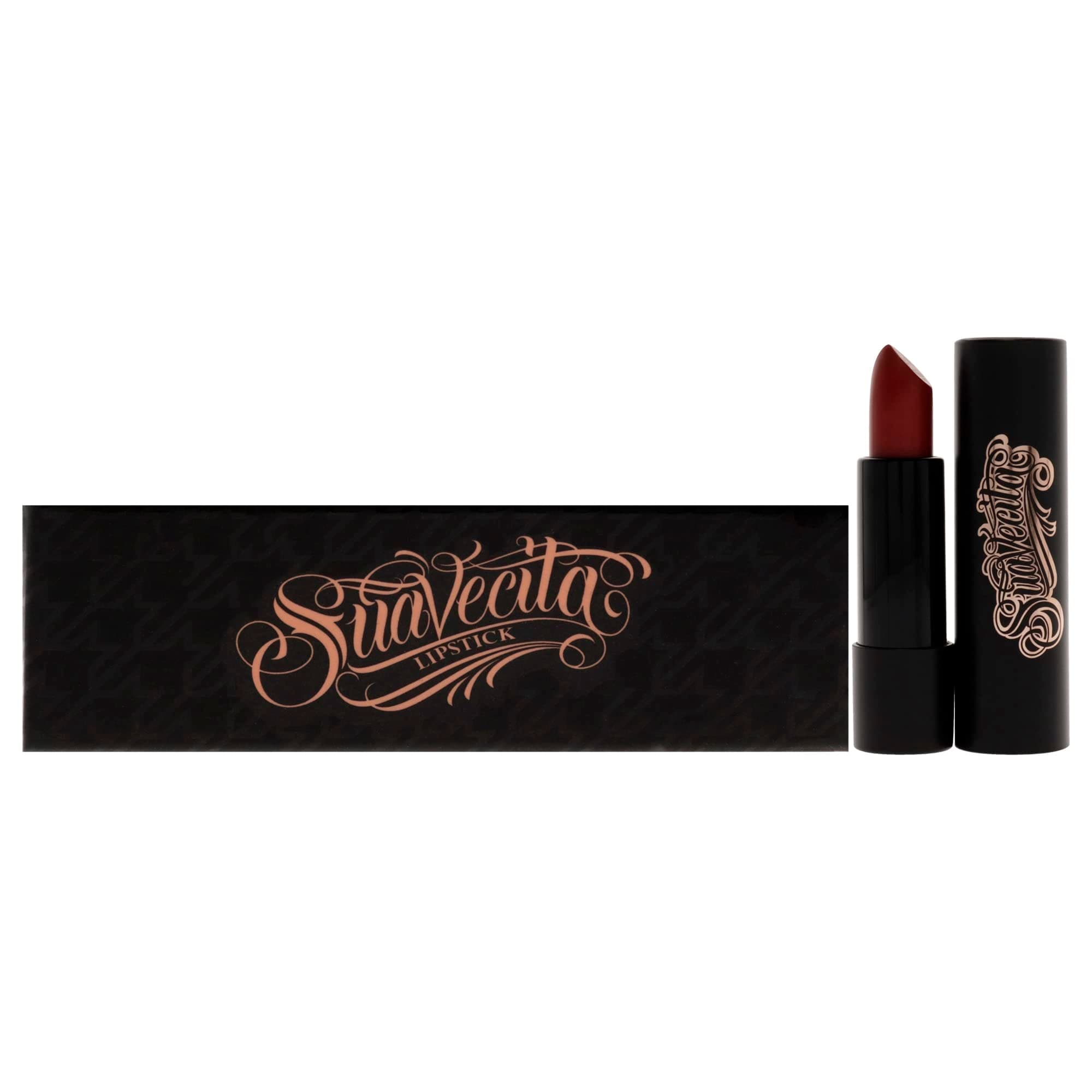 Suavecita Lipstick Victory True Red with Blue Undertones Long Lasting Lip Makeup Vegan