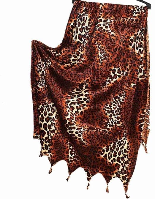 GenericGIRLYZ ATTIRE Velvour Leopard Print Winter Scarf Pashmina Blanket Oversized Warm Wrap Shawl Headscarf