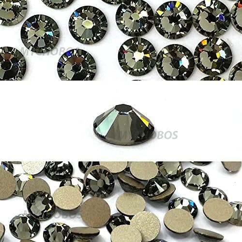 Crystal-Wholesale144 pcs Black Diamond (215) Swarovski 2058 Xilion/ NEW 2088 Xirius 12ss Flat backs Rhinestones 3mm ss12