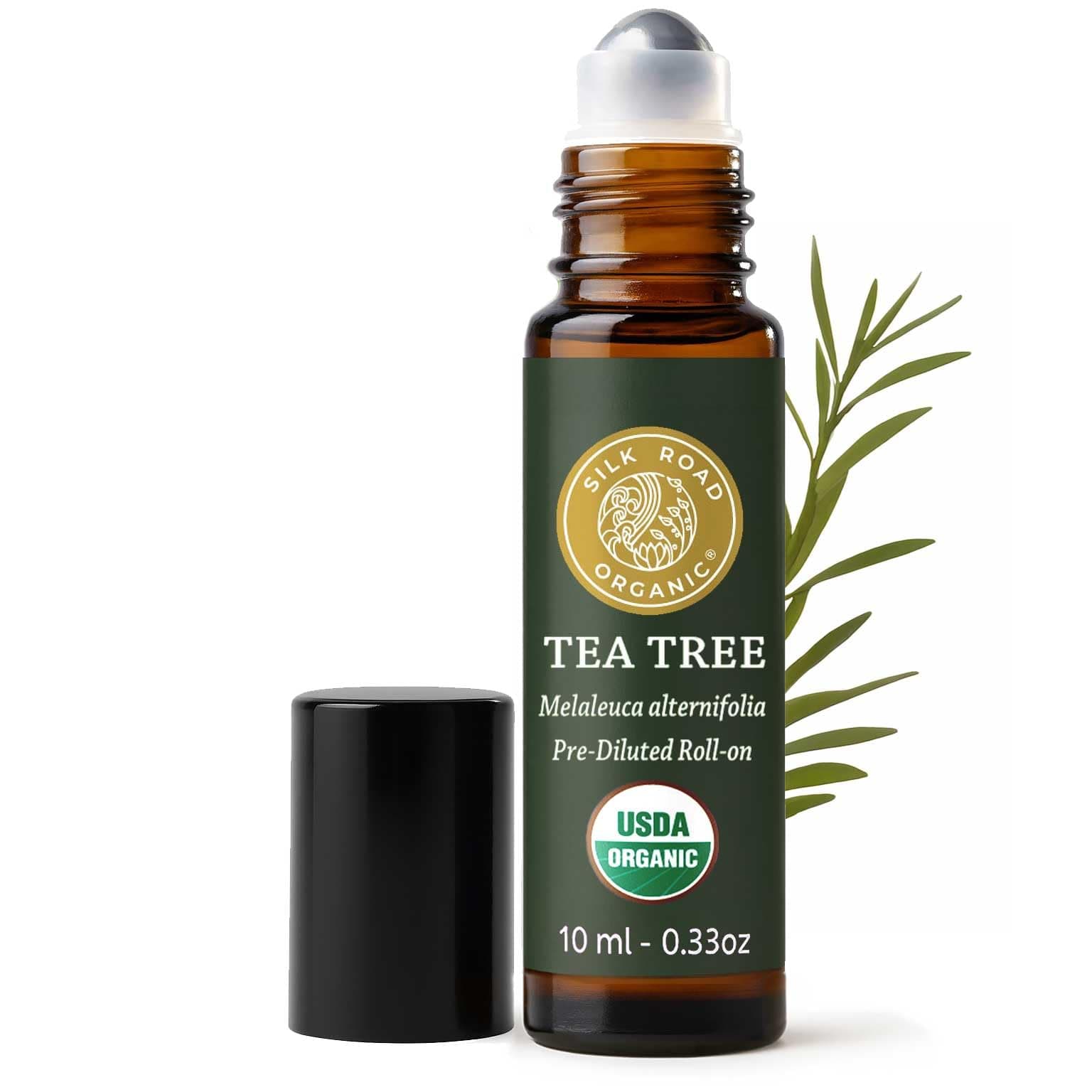 Tea Tree Essential Oil Roll On for Healthy Clear Skin, Nail Care & Foot Care - 100% Pure USDA Certified 10 ml Roller
