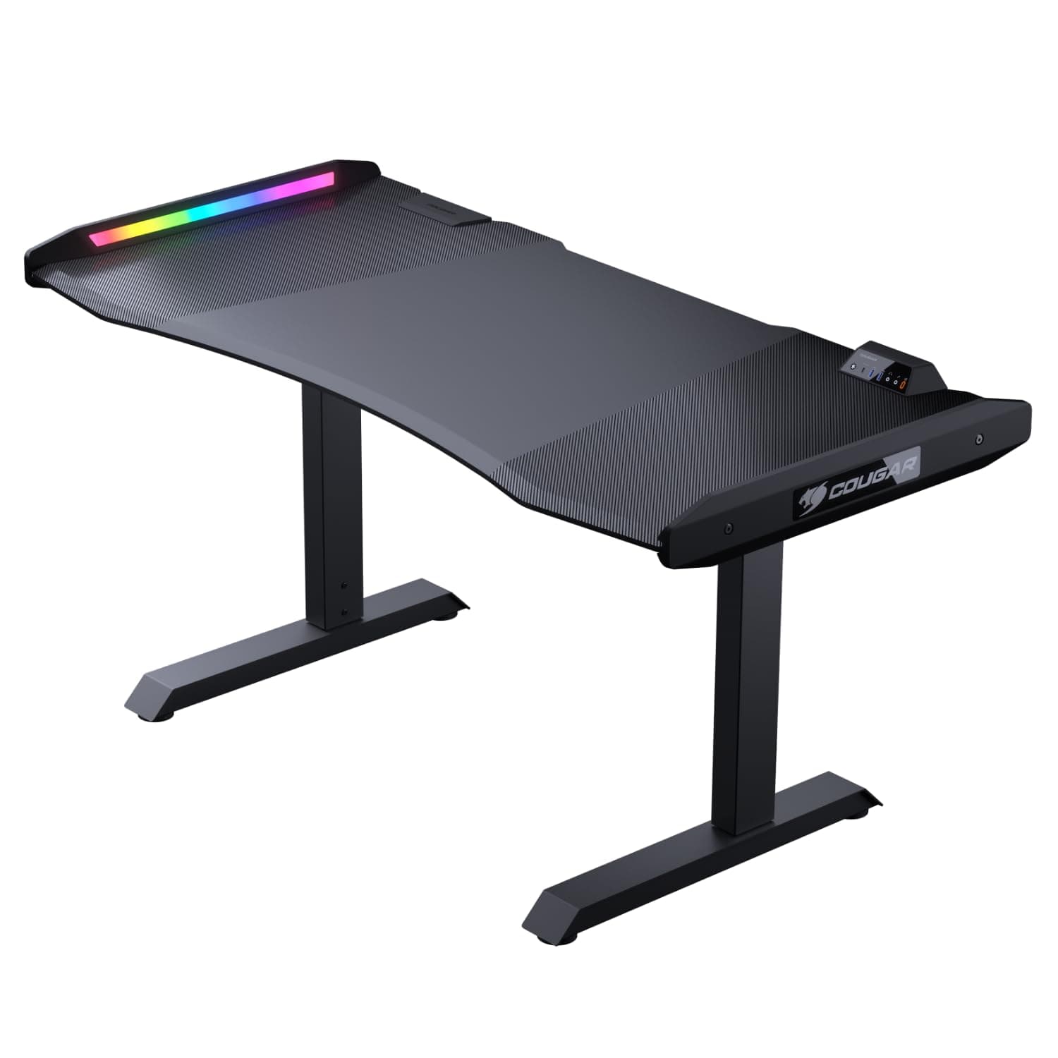GAMING | OFFICE GAMING | MARS PRO 150 - Ergonomic - Large Surface - Integrated Cable Management System - Carbon Fiber Tray - Customizable LED Lighting