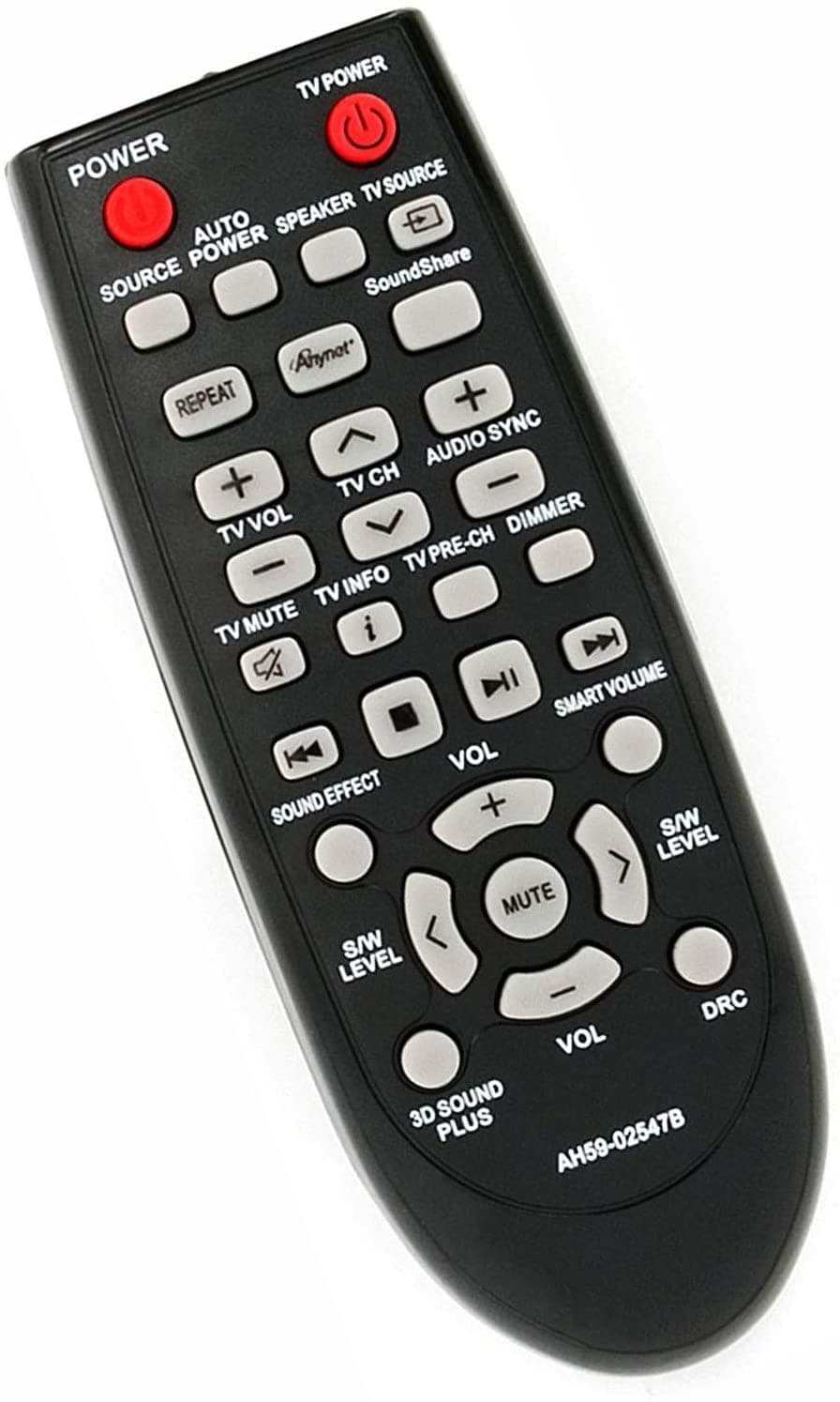 Remote Control Replacement for Samsung AH59-02547B AH59-02612A AH59-02612B HW-H550 HW-H550/ZA HW-H551/ZA HW-H551 HW-E450/ZA HW-E551 HW-E551/ZA PSWF450 AH6802644D00 Soundbar Home Theater System