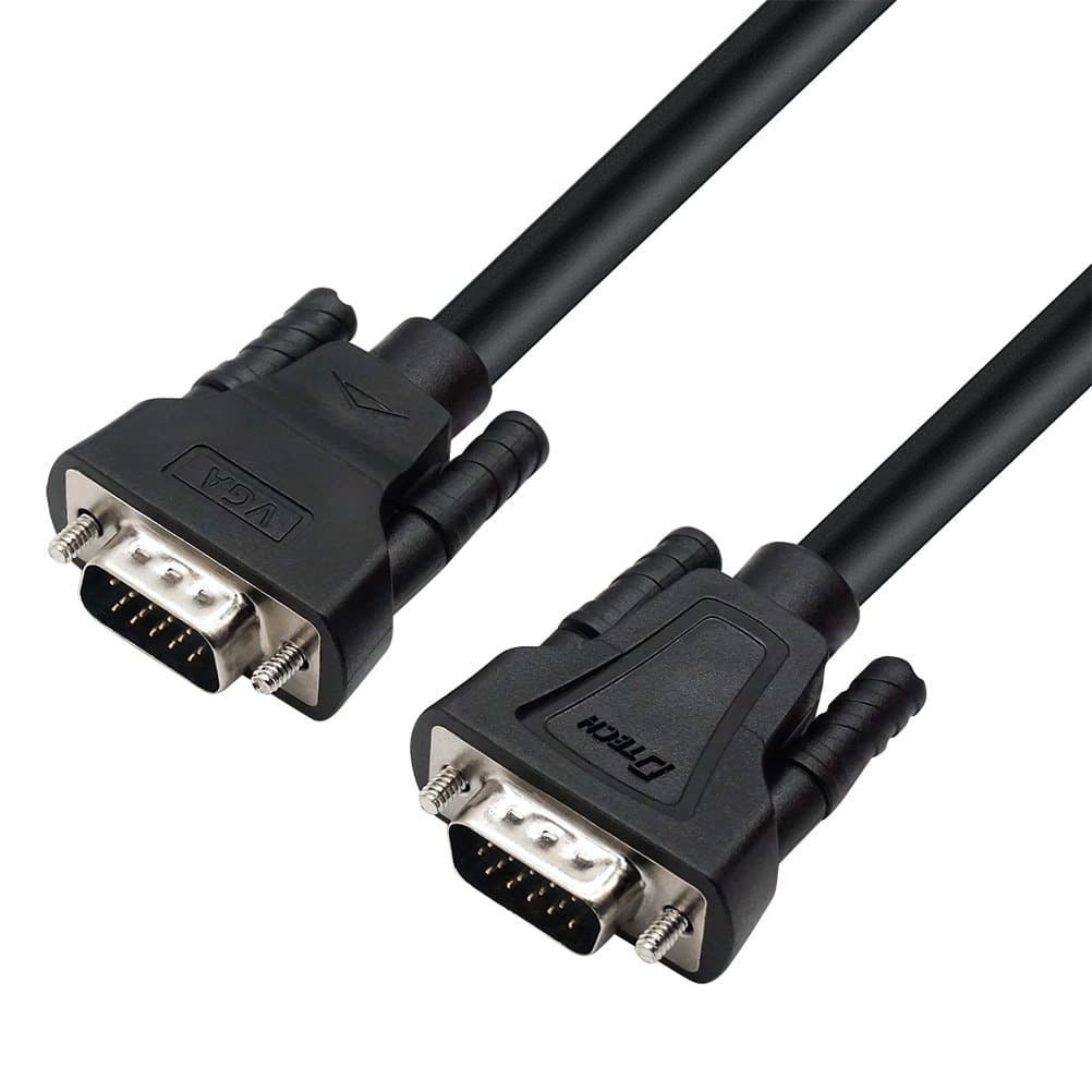 DTECH VGA Male to Male Cable 10 Feet Long PC Computer Monitor Cord 1080p High Resolution (3 Meter Black)