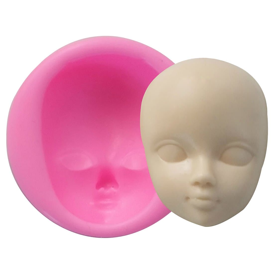 Carunke Fondant Decoration Mould Candy Clay Girl Face Moulds Chocolate Molds